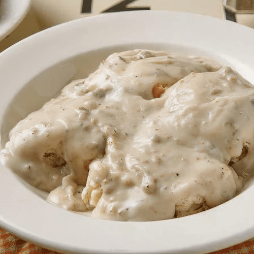 Biscuits & Gravy (Tomato or Sausage).