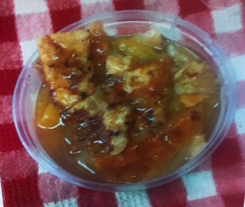 Peach cobbler.