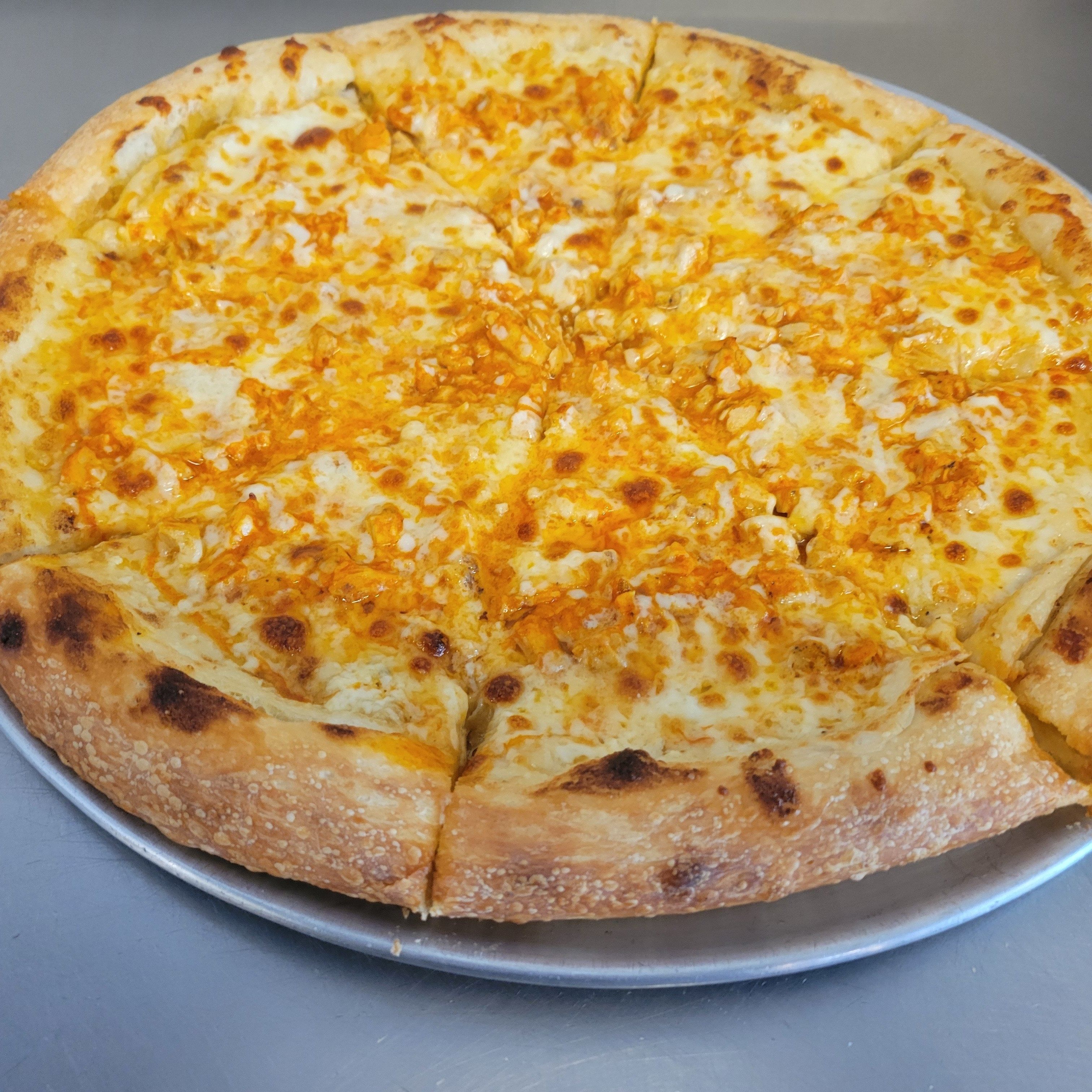 The Buffalo Chicken Pizza.