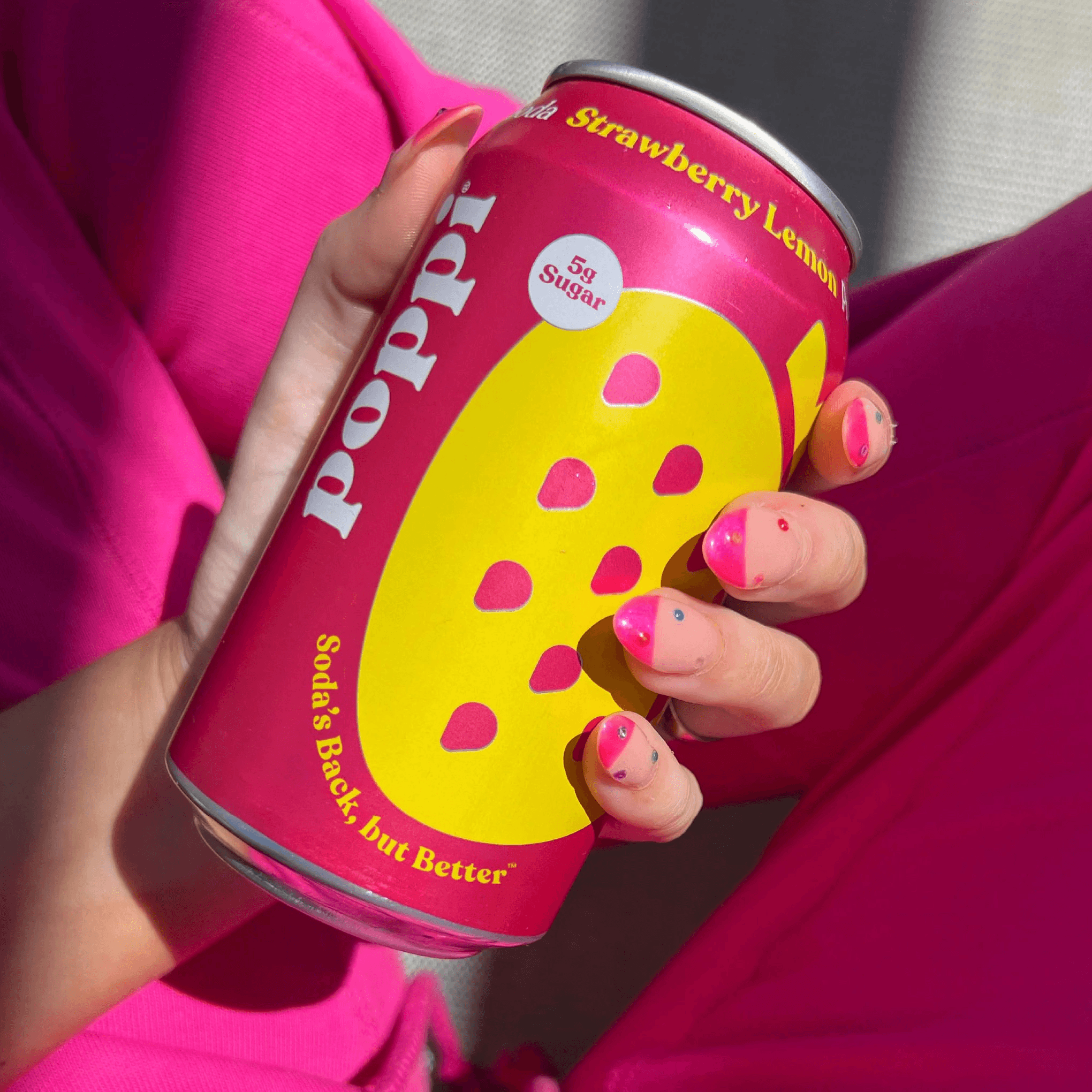 Poppi Juicy Strawberry Lemon.