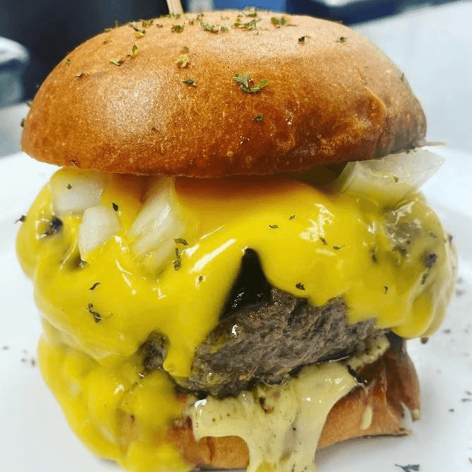 The Horseshoe Popper Stuffed Burger.