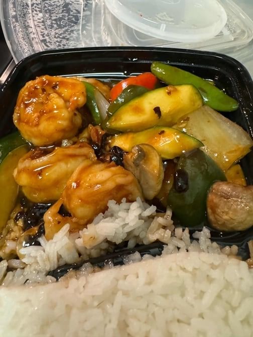 Jumbo Shrimp with Black Bean Sauce.