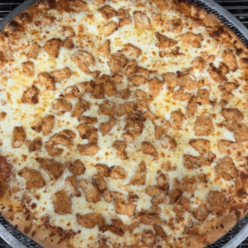 Large BBQ Chicken Pizza.