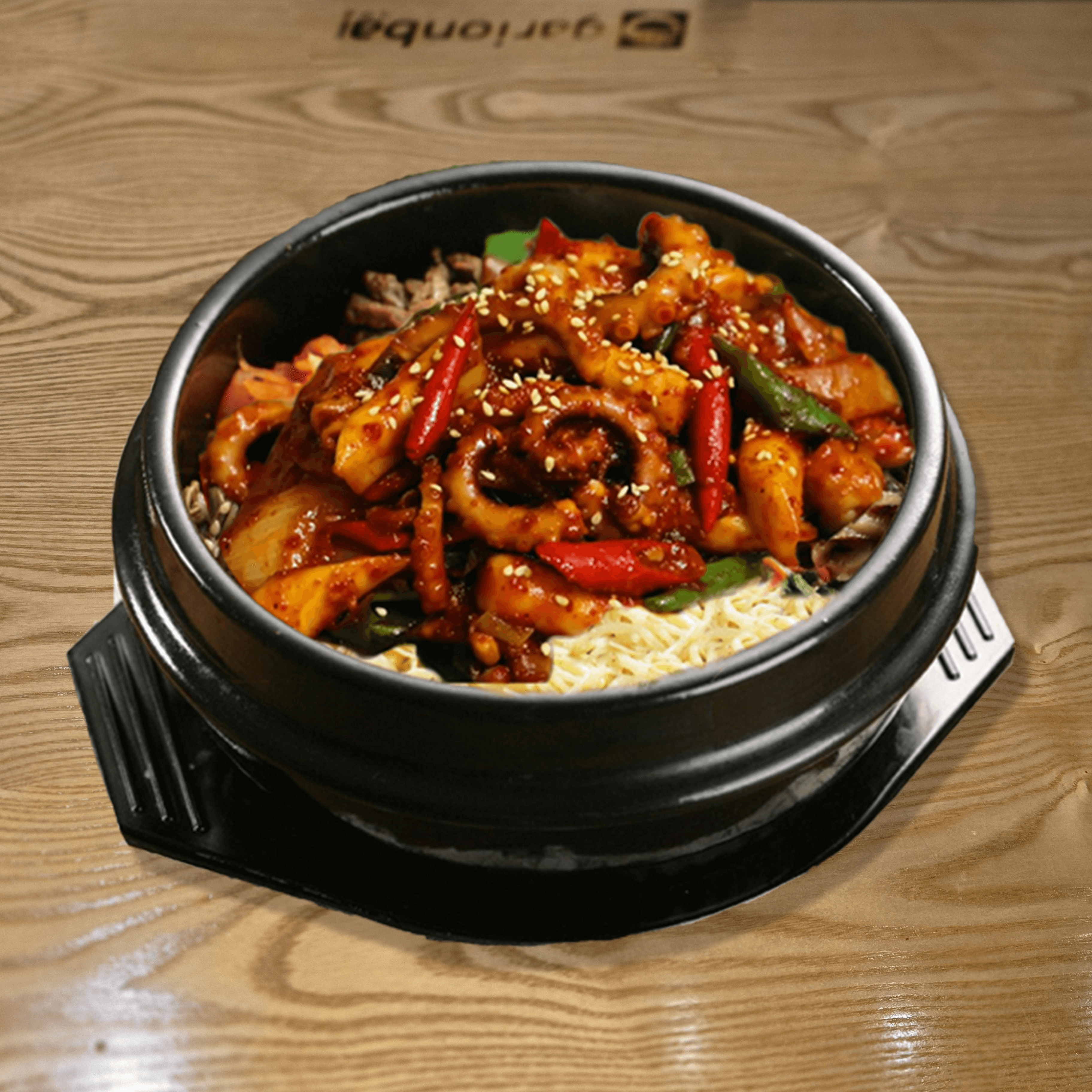 Spicy octopus stone bibimbap/낙지돌솥비빔밥.