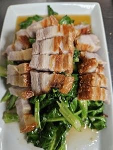 Chinese Broccoli with Crispy Pork.