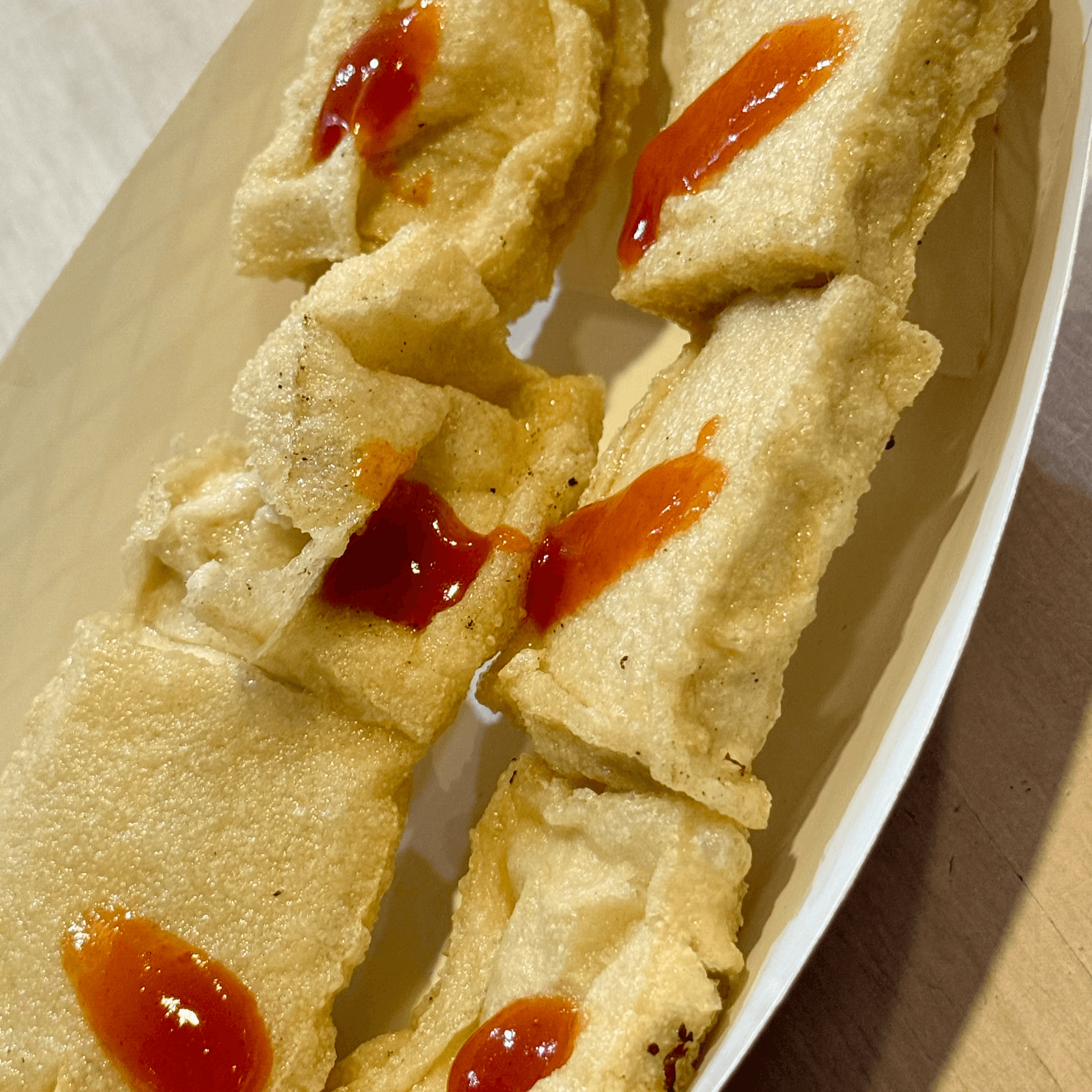 Taiwanese style tofu (3 skewers).