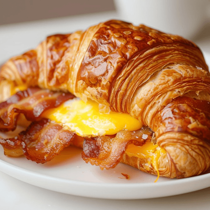 Bacon & Cheese Croissant Sando.