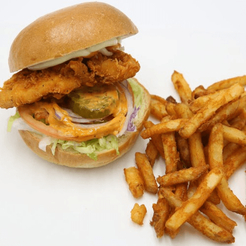 Chicken Sandwich & Fries Combo.