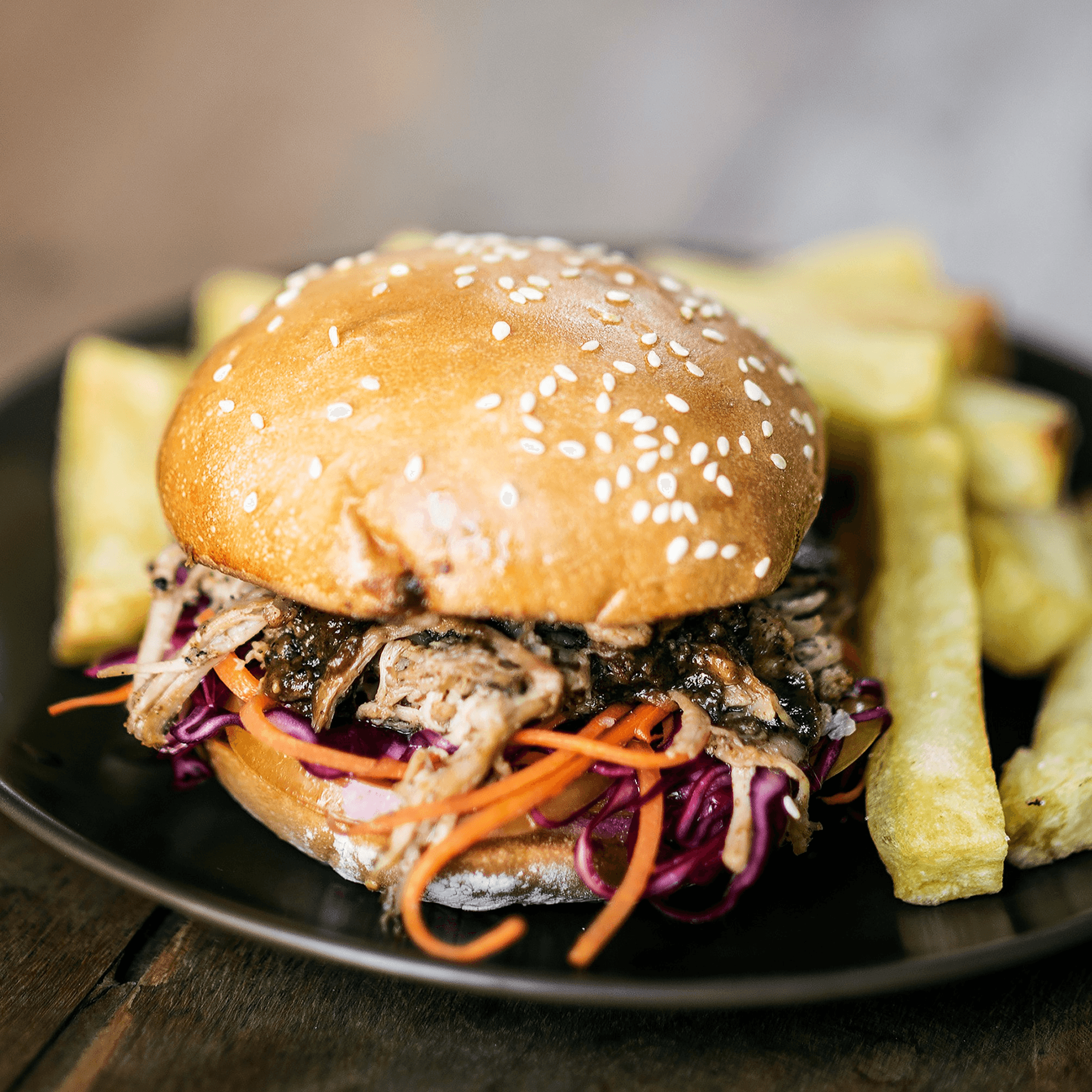 BBQ Pulled Pork Sandwich.