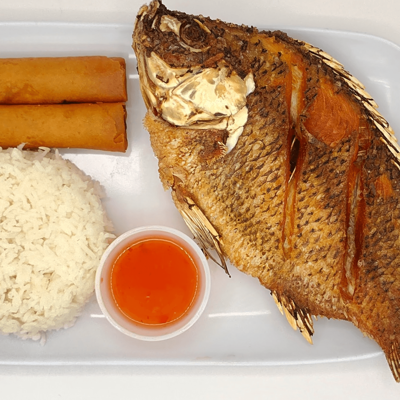 Whole Fried Tilapia Combo.