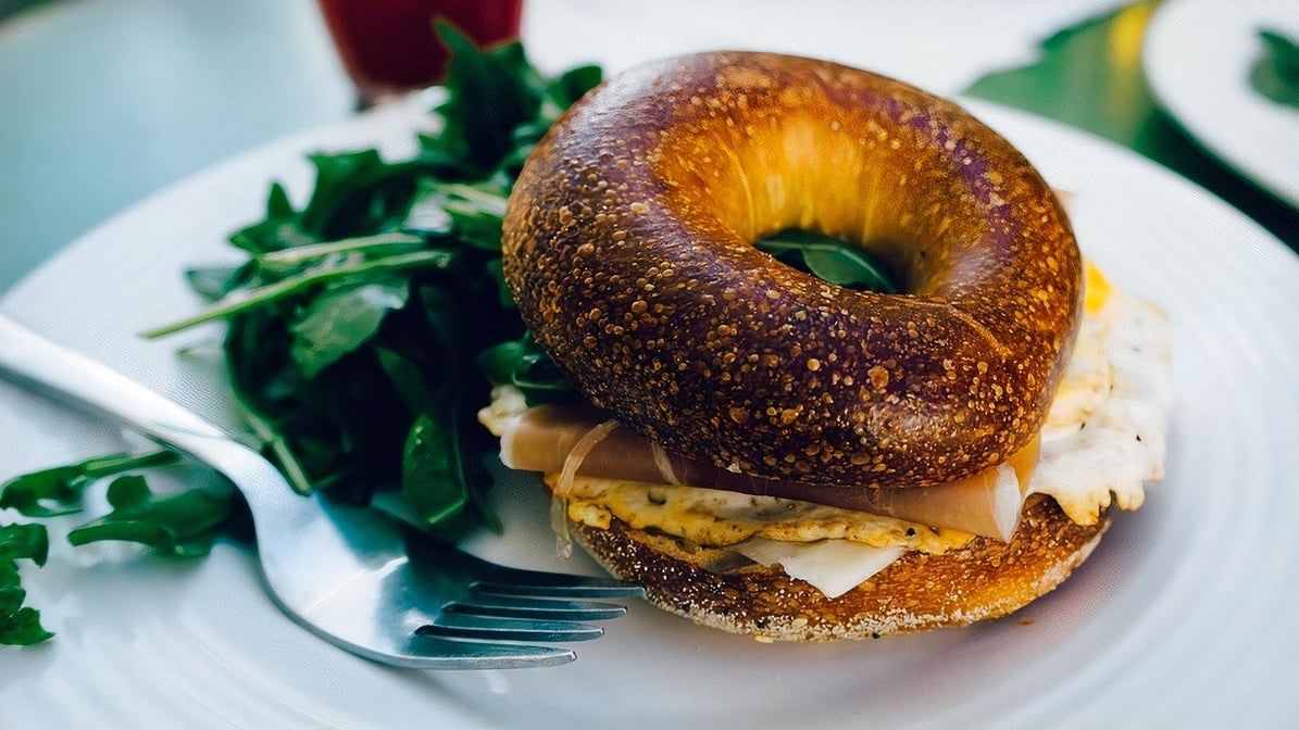 Bagel Breakfast Sandwich (Sausage Patty And/or Bacon Are Optional).