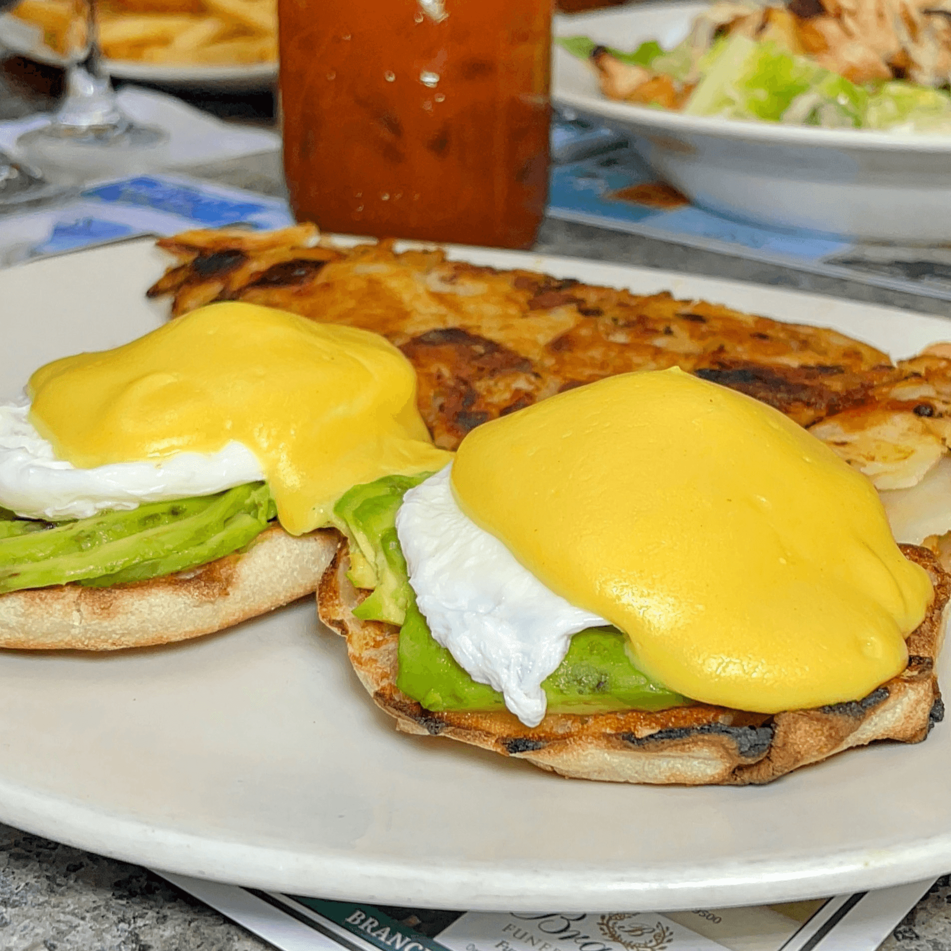 Eggs Malibu with Avocado Box.