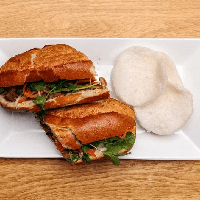 Slow Roasted Pork Belly Banh Mi.