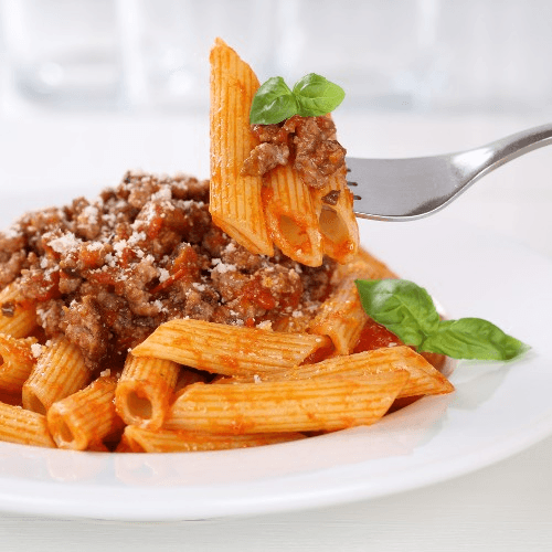 Pasta & Meat Sauce.