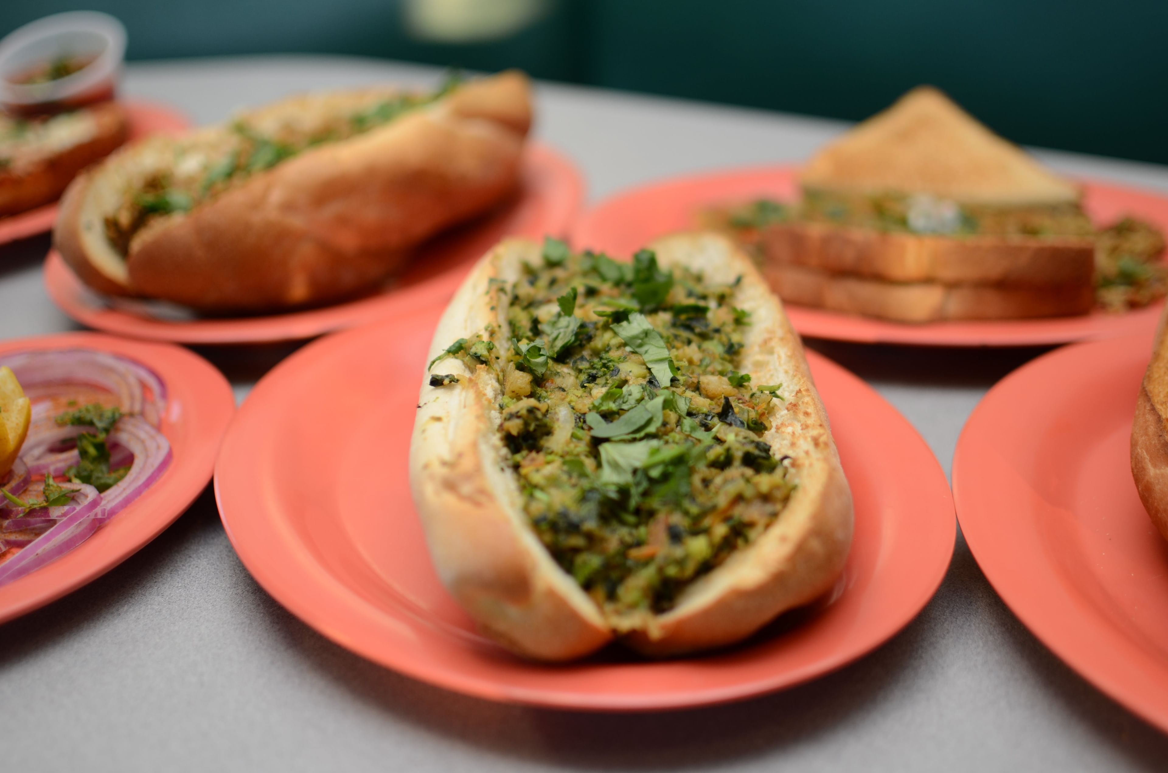 Grilled Veggie on Roll & Masala French Fries.