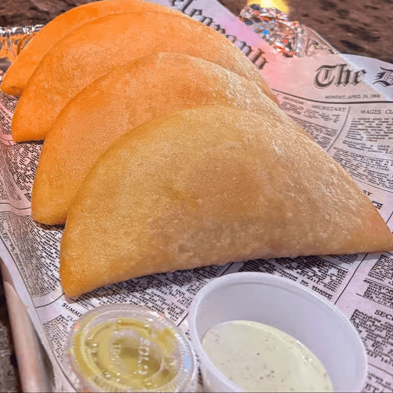 Black Beans and Cheese Empanada.