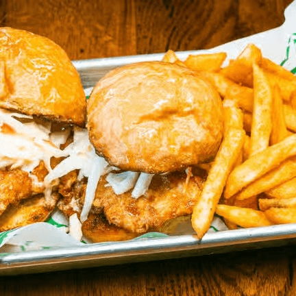 Dual Crispy Chicken Sliders.