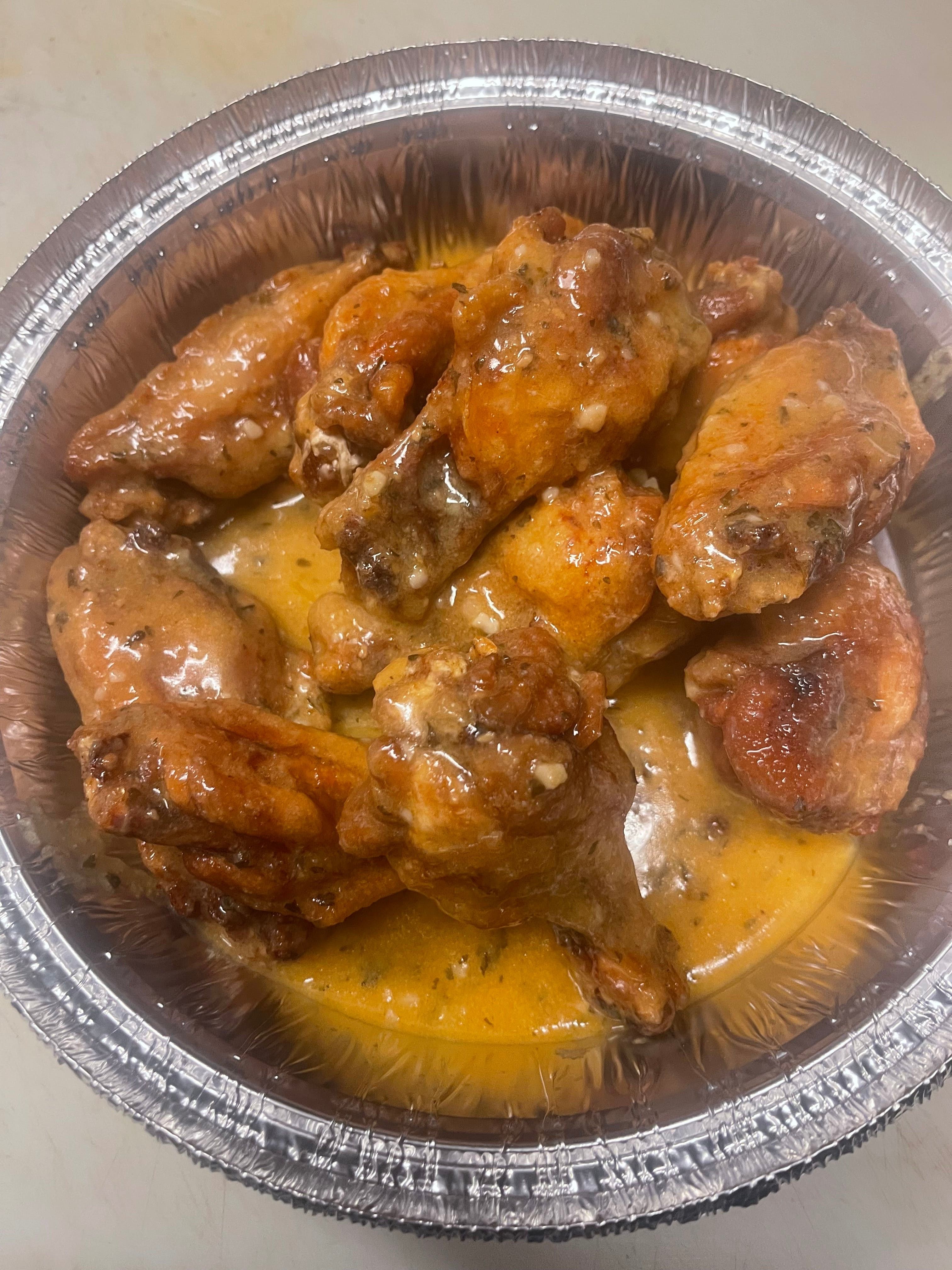 Garlic Parmesan Wings.