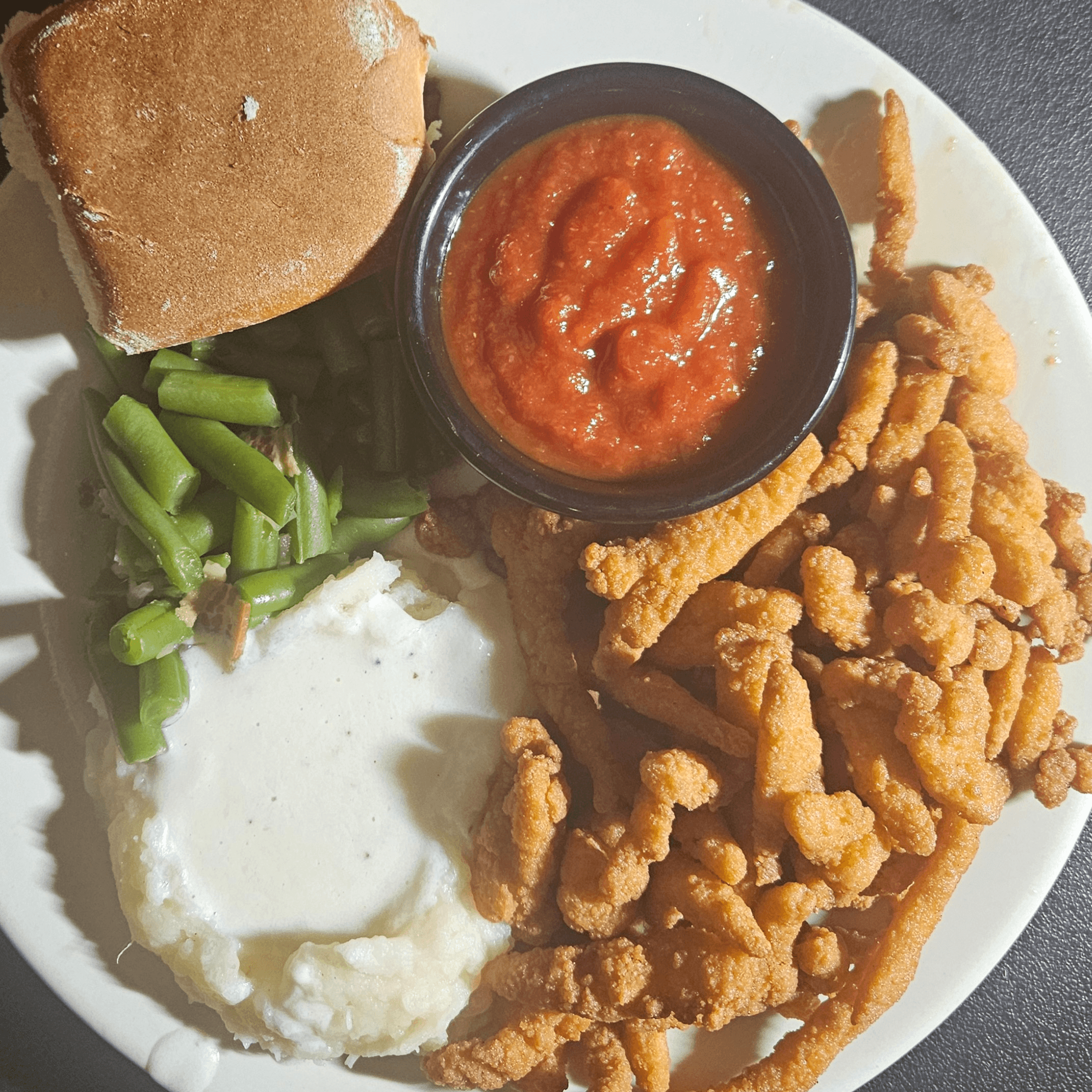 Fried Clam Strips Plate.
