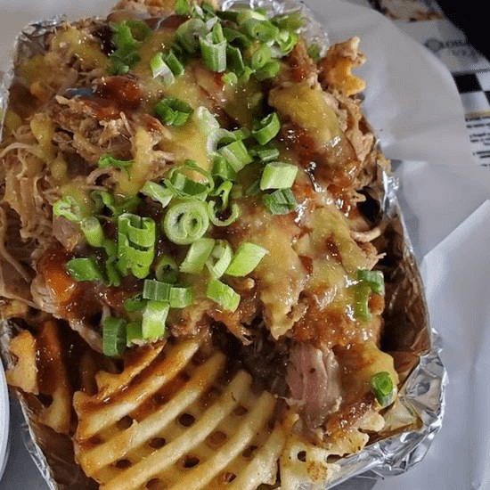 JAMAICAN JERK FRIES.