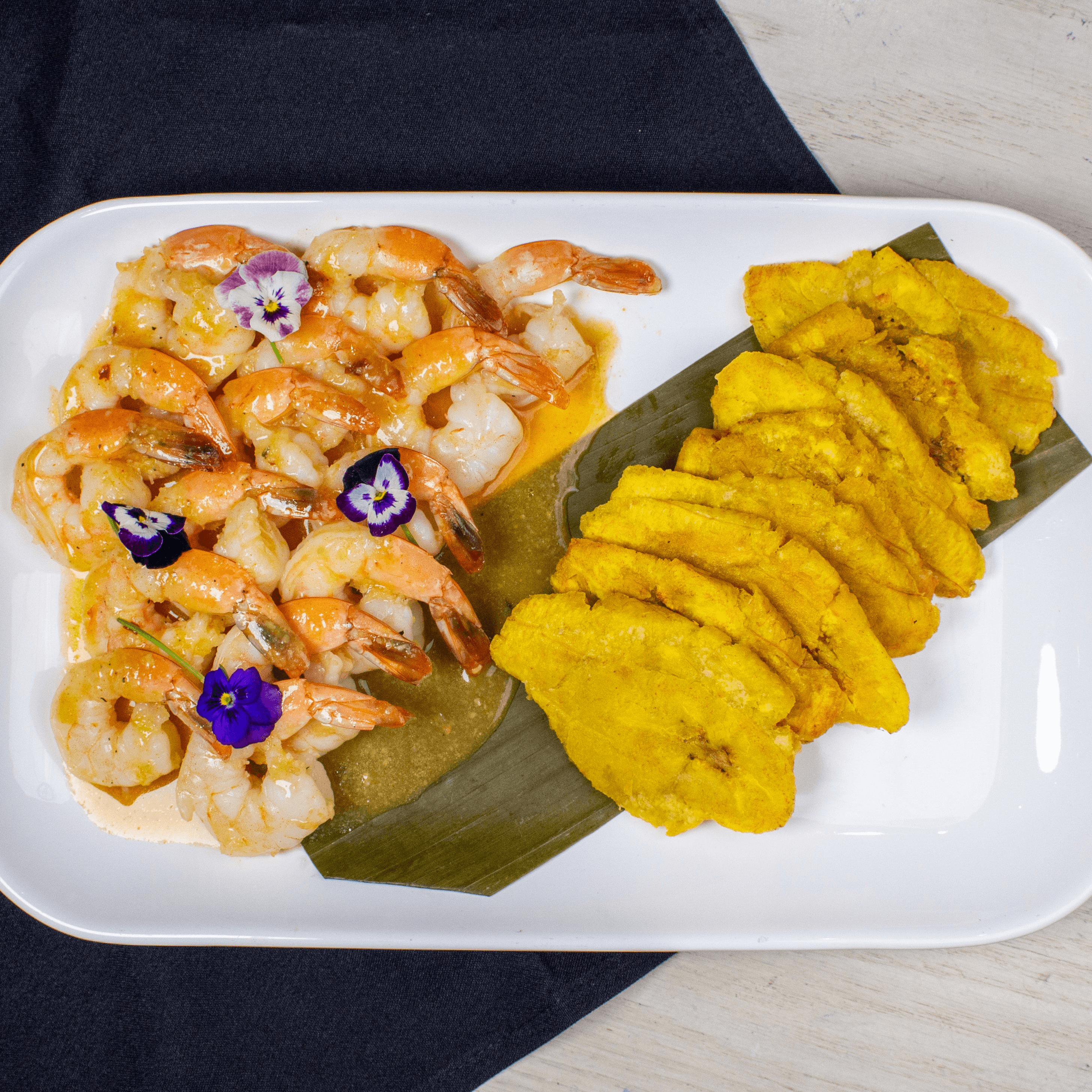 Shrimp in garlic sauce.