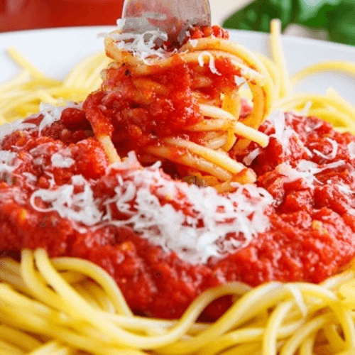 Spaghetti with Marinara.