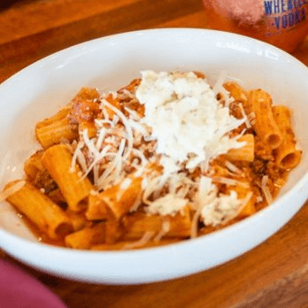 Rigatoni Bolognese.