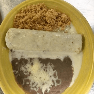 11. 1/2 Special La Casa, Rice & Beans.