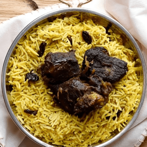 Goat Biryani with Bone.