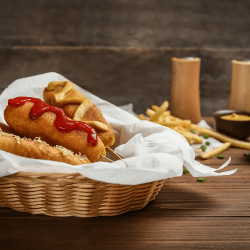 36. Corn Dog & Fries.