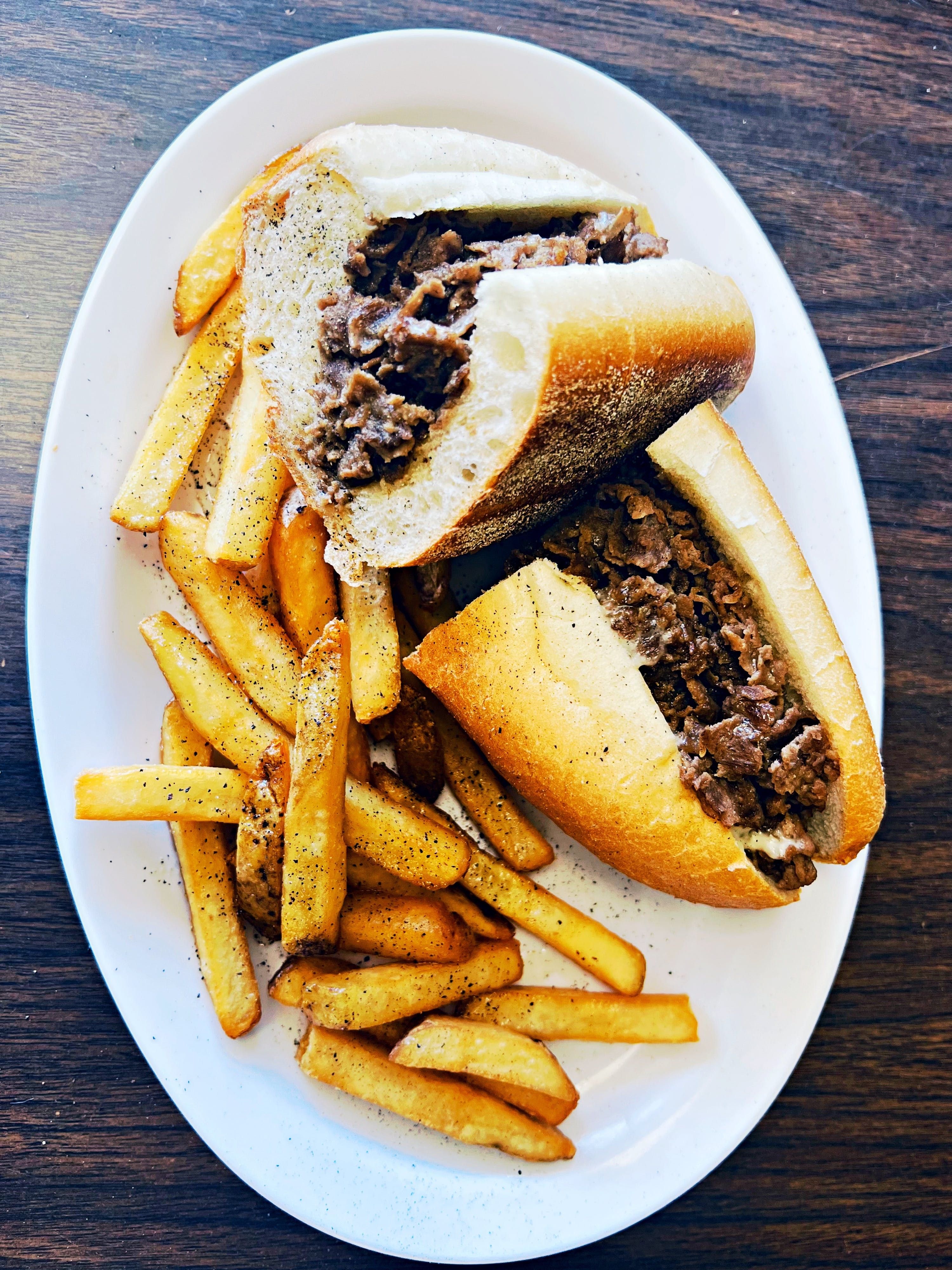 Regular Cheesesteak & French Fries Lunch.