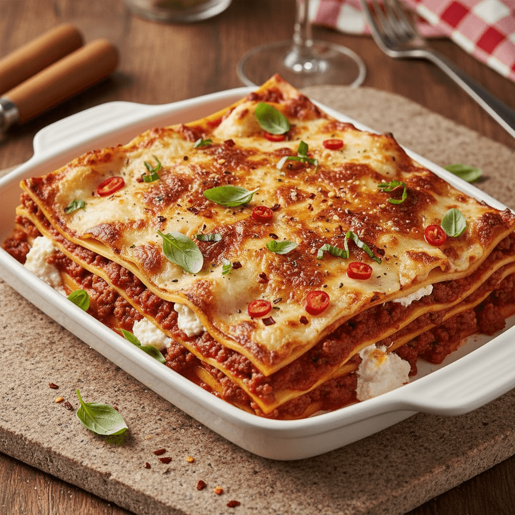 Homemade Meat Lasagna.