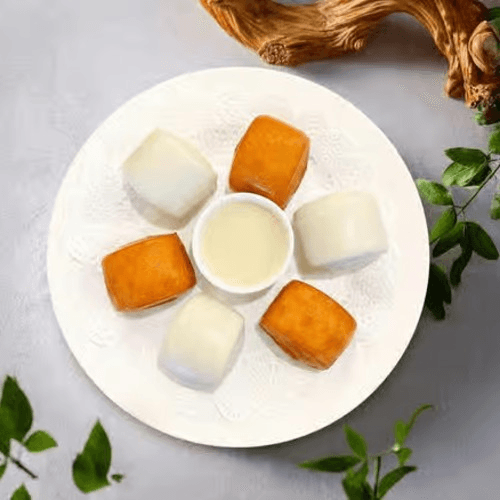 Deep-Fried and Steamed Mini Buns (6) / 金银馒头.