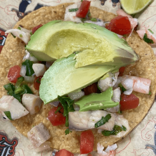 Tostadas de Ceviche.