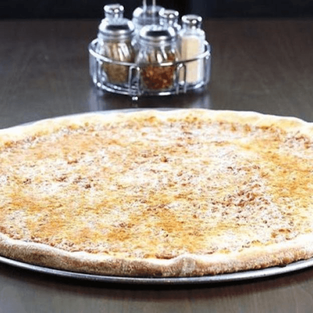 Cheese thin crust pizza.