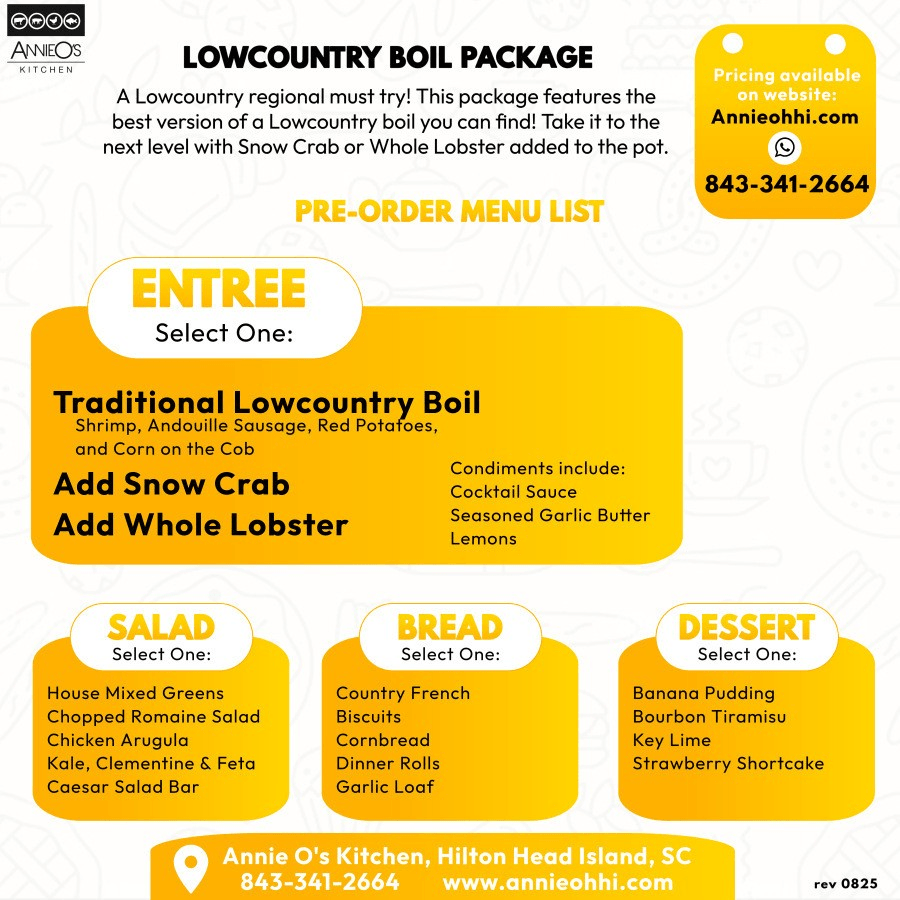 Lowcountry Boil Package.