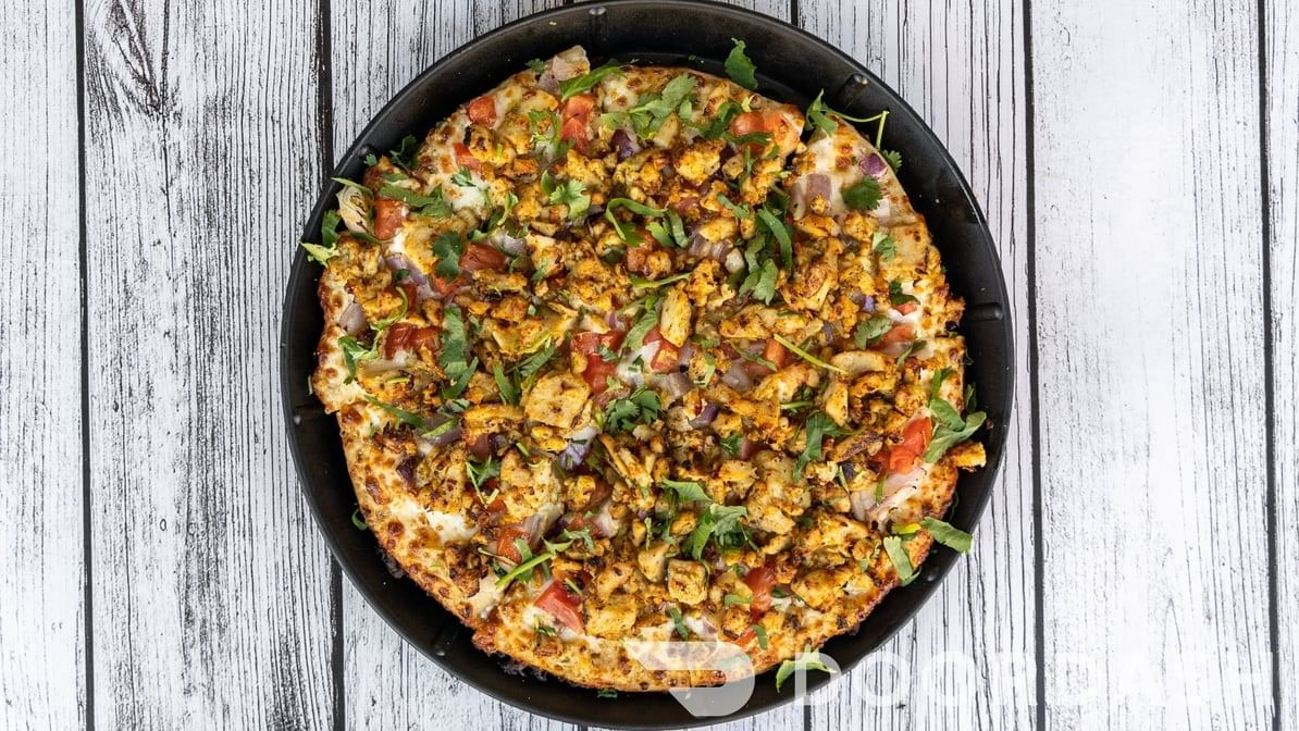 Butter Chicken Pizza.