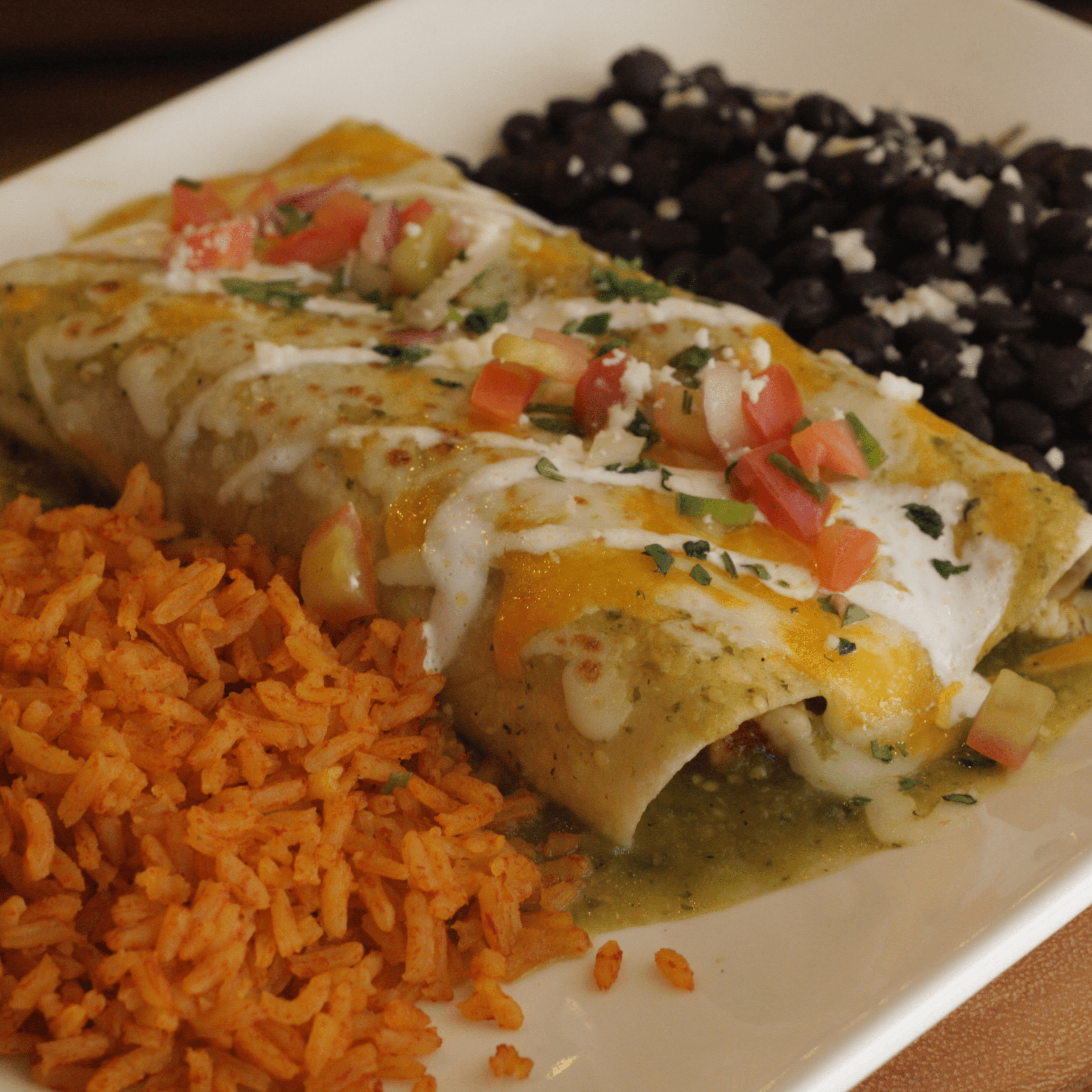 Chicken enchilada.