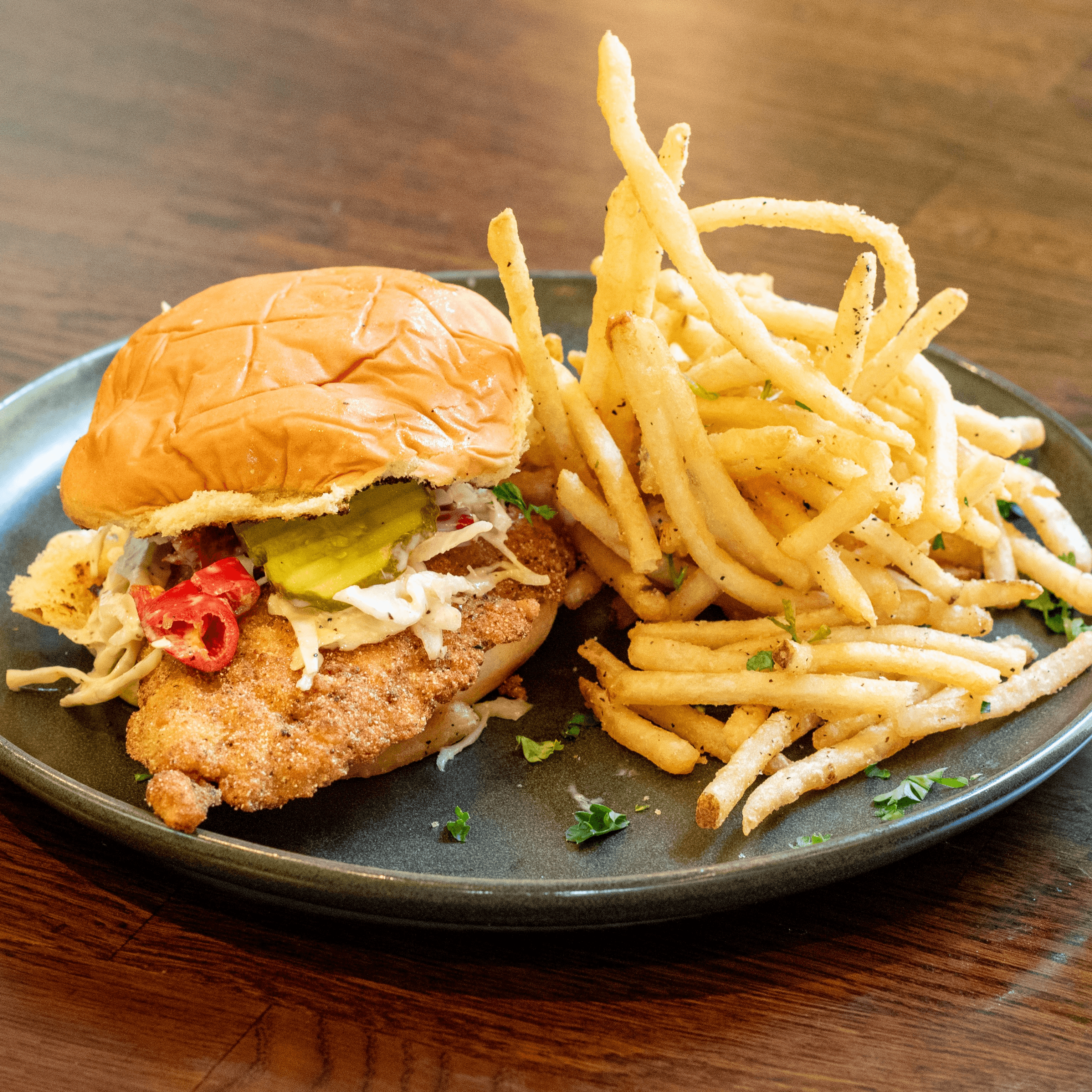 The Camp Catfish Sandwich.