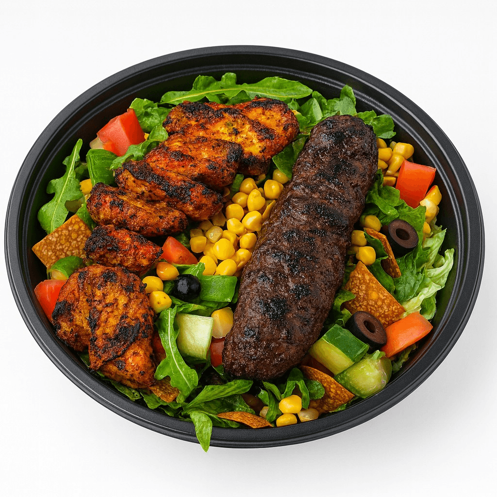 Half Kofta/Half Chicken Salad.