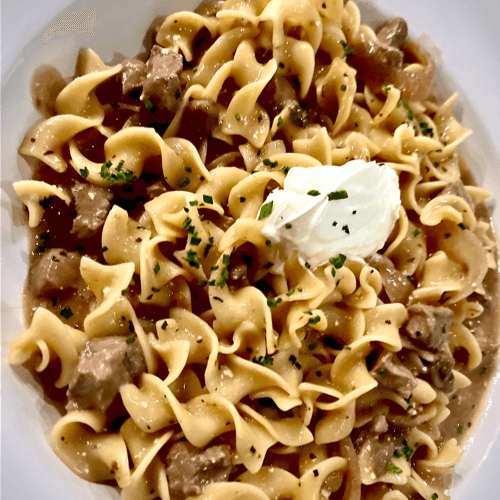 Beef Stroganoff.