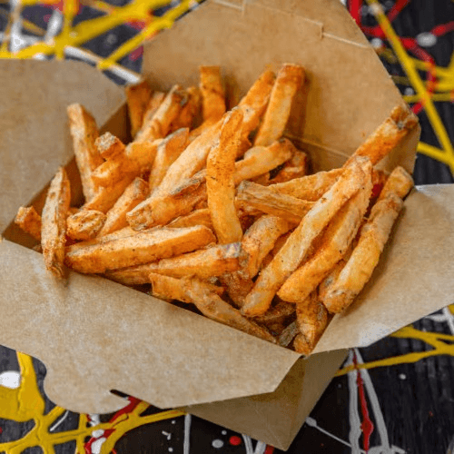 The Halal Hens Hand Cut Fries.