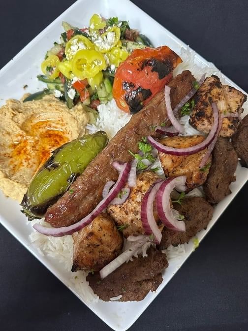 300.Low Carb Loaded Kebab Plate (3 Skewers).