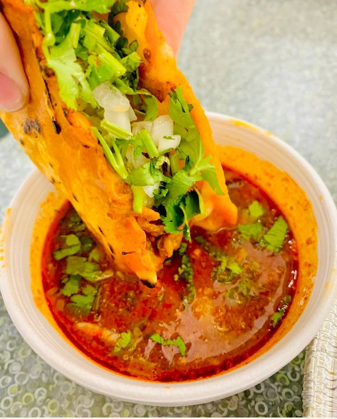 Special (3) BEEF Birria Tacos and Consommé (Dipping Sauce).