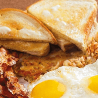 2 Eggs, 2 Bacons, 2 Sausage & Hash Brown.