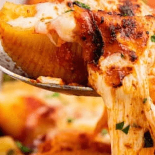 Stuffed Shells with Meatballs.