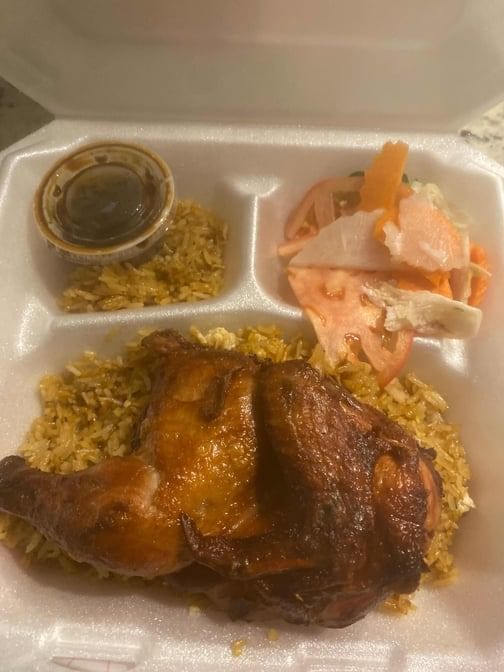 66. Roasted Chicken Over Fried Rice / Cơm Chiến Gà Rớti.