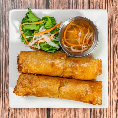 A2.  Crispy chicken spring rolls (2 pcs).