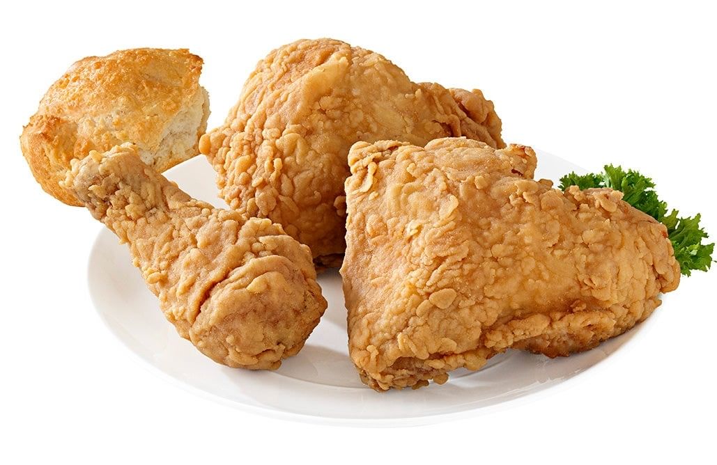 3 Pcs Chicken with Biscuit.