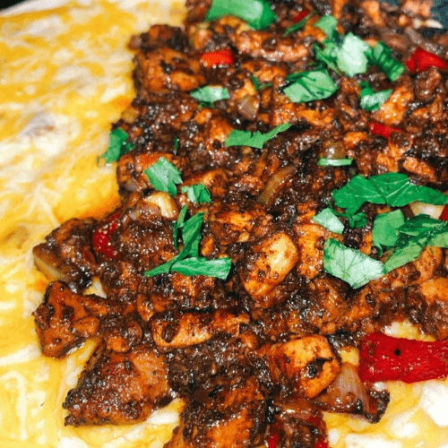 Spicy Jerk Chicken Quesadilla.